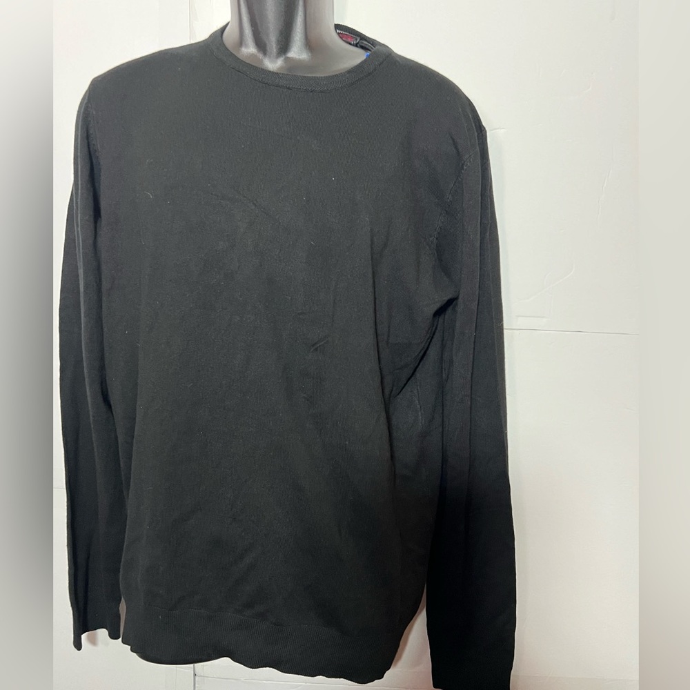Buffalo David Bitton LARGE Mens Crewneck Sweater Black NEW Mens Sweater